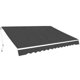 Folding Awning Manual Operated 157.5" Anthracite