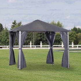 10ft x 10ft Patio Gazebo-Dark Gray-AS