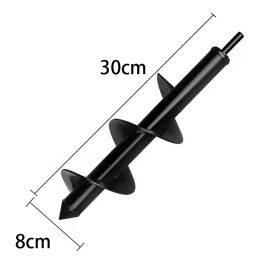 9 Size Garden Auger Drill Bit Tool Ground Drill Earth Drill Spiral Hole Digger Flower Planter Seed Planting Gardening Fence Yard (Ships From: CN, Color: 8X30cm)