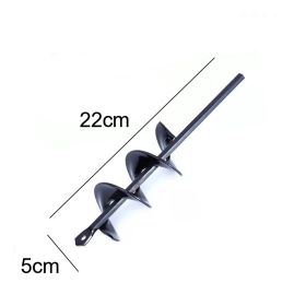 9 Size Garden Auger Drill Bit Tool Ground Drill Earth Drill Spiral Hole Digger Flower Planter Seed Planting Gardening Fence Yard (Ships From: CN, Color: 5X22cm)