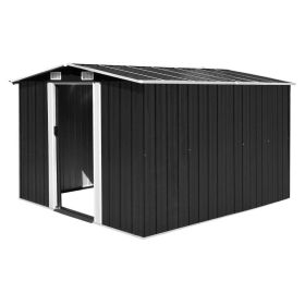 Garden Shed 101.2"x117.3"x70.1" Metal Anthracite (Color: Anthracite)