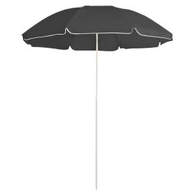 Outdoor Parasol with Steel Pole Anthracite 70.9" (Color: Anthracite)