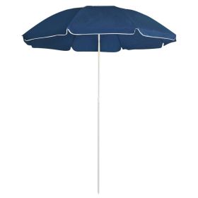 Outdoor Parasol with Steel Pole Blue 70.9" (Color: Blue)