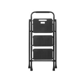 Garden Tools Portable Folding Ladder with Wide Anti-Slip Pedal (Type: Style B, Color: Black)